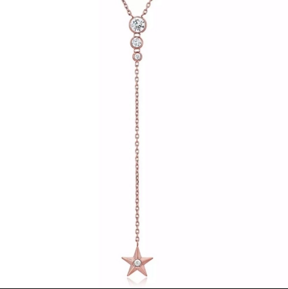 Rare Michael Kors Rose Gold-Tone Celestial Pendant Necklace
